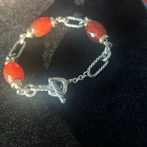 Vintage Women’s David Yurman 18k & SS. CARNELIAN BRACELET ALL OFFERS CONSIDERED